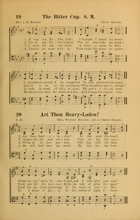 Echoes of Paradise: a choice collection of Christian hymns suitable for Sabbath schools and all other departments of religious work page 19