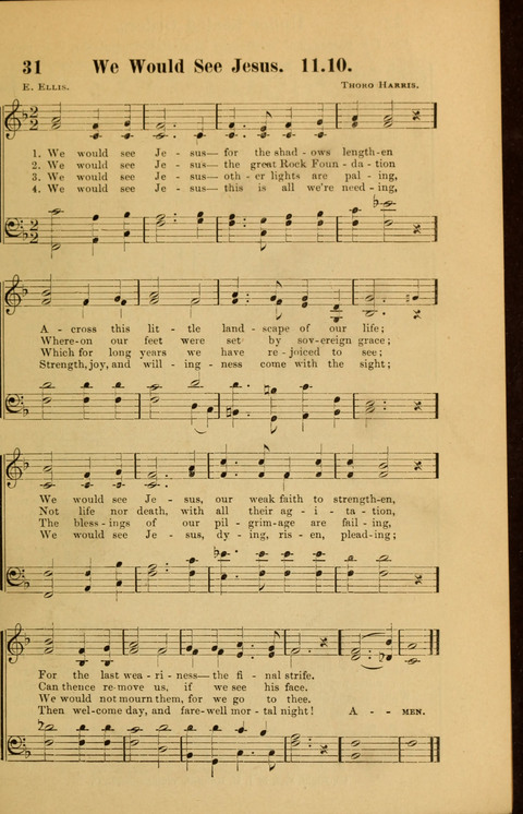 Echoes of Paradise: a choice collection of Christian hymns suitable for Sabbath schools and all other departments of religious work page 31