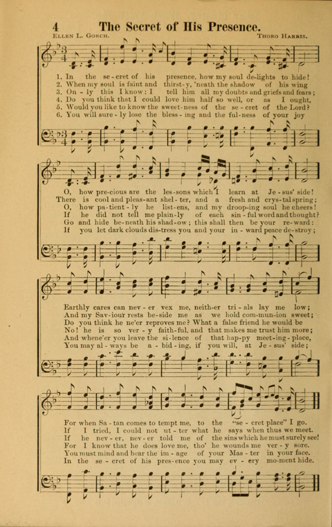 Echoes of Paradise: a choice collection of Christian hymns suitable for Sabbath schools and all other departments of religious work page 4