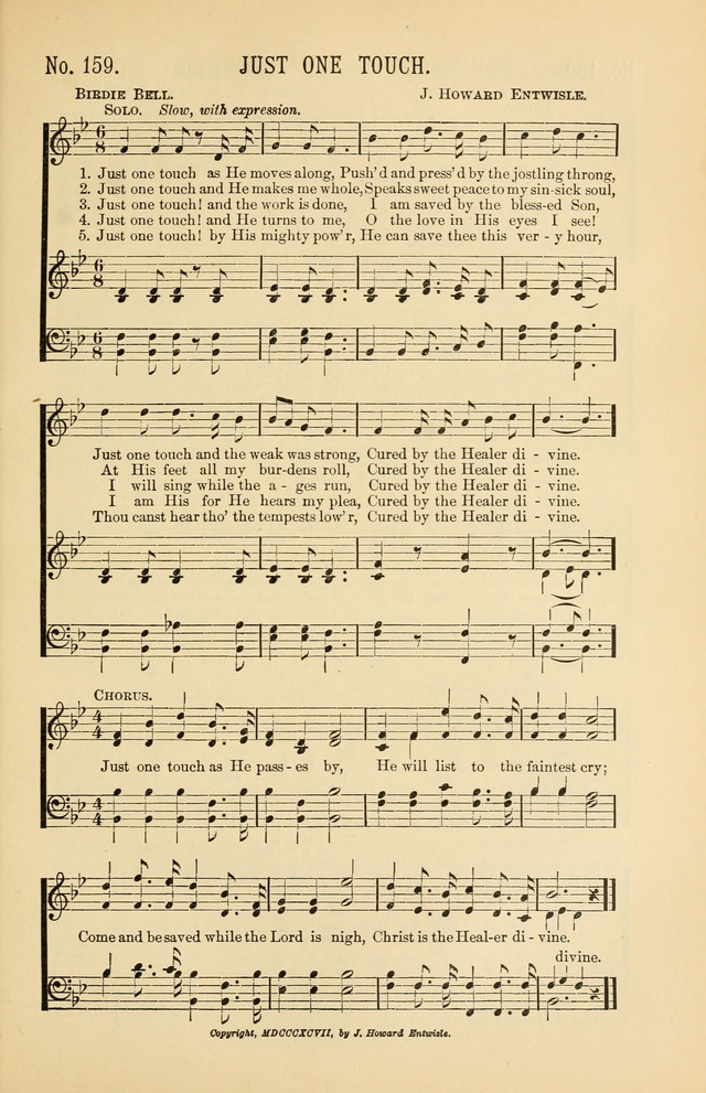 Exalted Praise: a twentieth century collection of sacred hymns for the church, Sunday school, and devotional meetings page 159