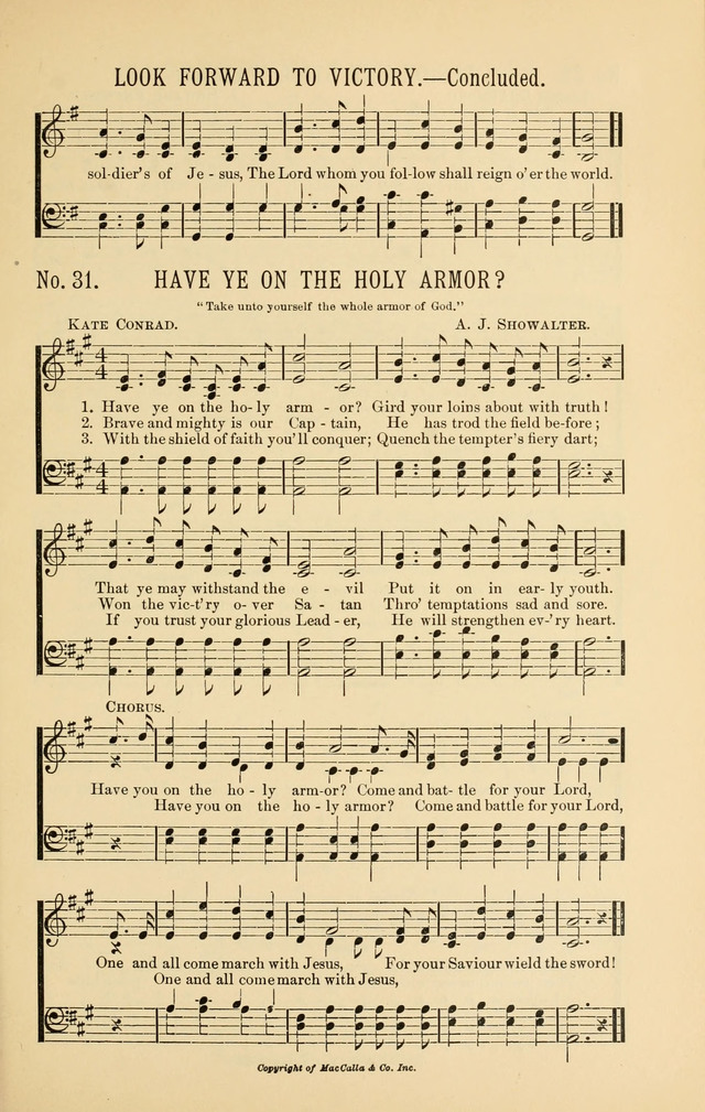 Exalted Praise: a twentieth century collection of sacred hymns for the church, Sunday school, and devotional meetings page 31