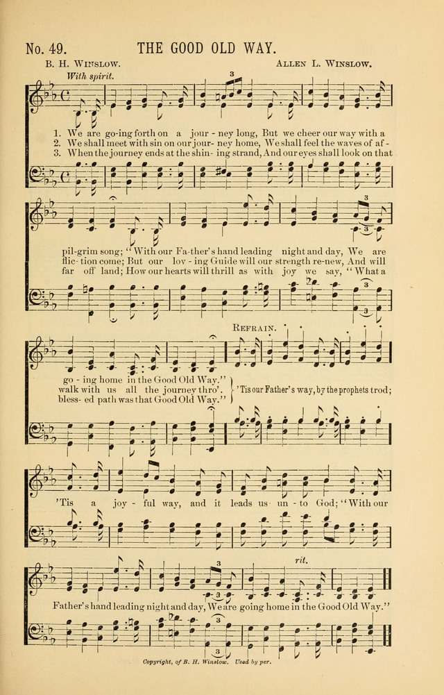 Exalted Praise: a twentieth century collection of sacred hymns for the church, Sunday school, and devotional meetings page 49