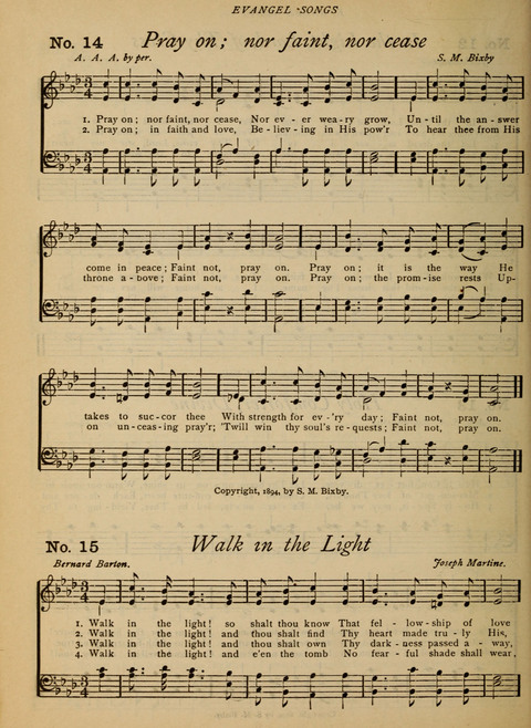 Evangel Songs: words and music, suitable for all services of sacred song page 10