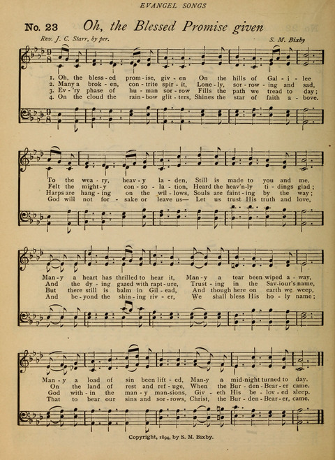 Evangel Songs: words and music, suitable for all services of sacred song page 18