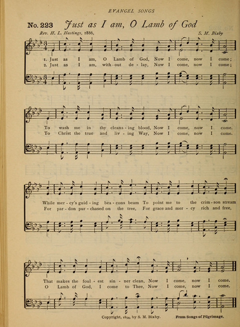 Evangel Songs: words and music, suitable for all services of sacred song page 182