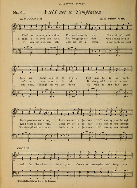 Evangel Songs: words and music, suitable for all services of sacred song page 52