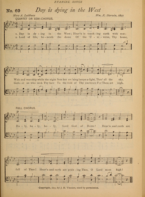 Evangel Songs: words and music, suitable for all services of sacred song page 57