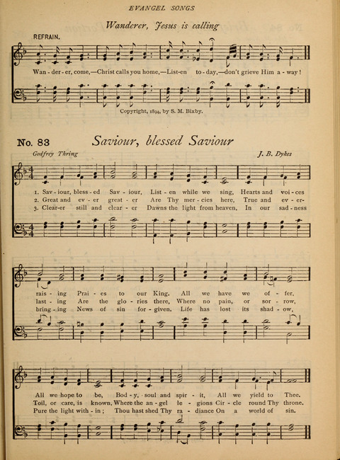 Evangel Songs: words and music, suitable for all services of sacred song page 69