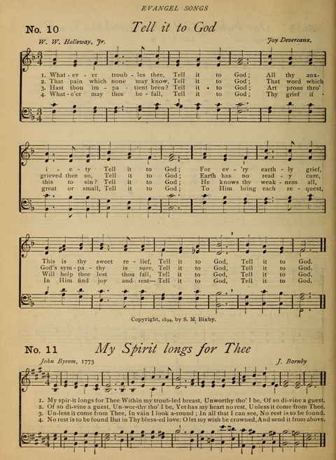 Evangel Songs: words and music, suitable for all services of sacred song page 8