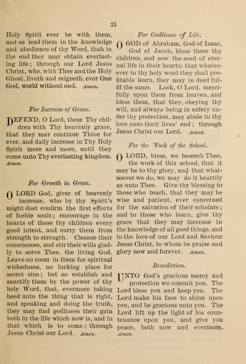An Evening Service Book: for evensong, missions, Sunday schools, family prayer, etc. page 21