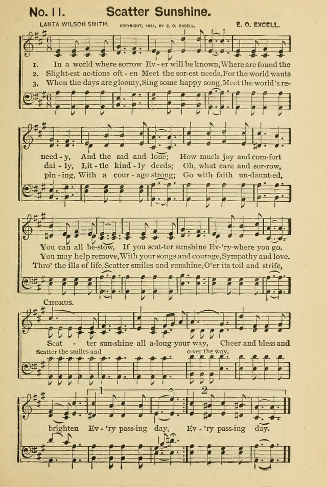 Excellent Songs: for the Church and Sunday School page 11