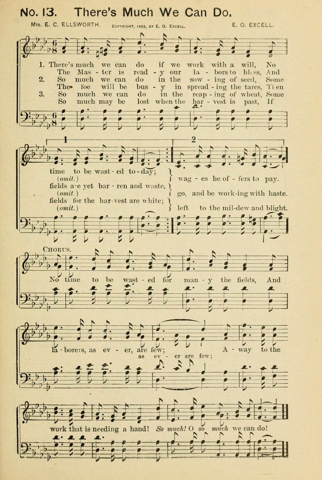 Excellent Songs: for the Church and Sunday School page 13