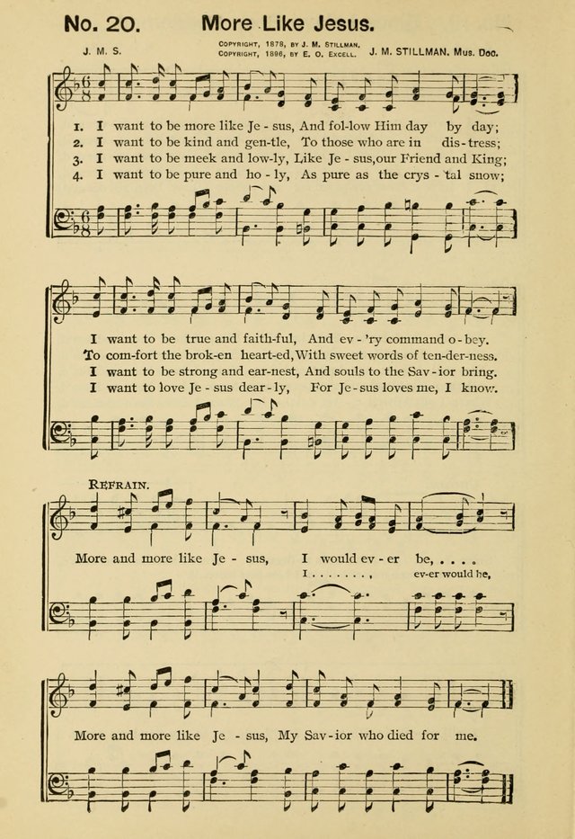 Excellent Songs: for the Church and Sunday School page 20