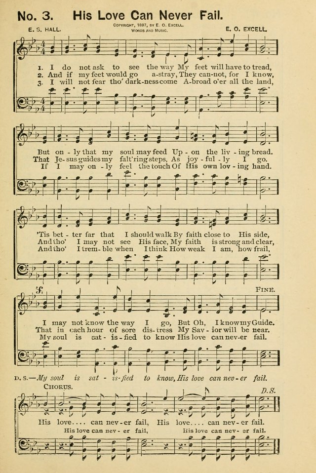 Excellent Songs: for the Church and Sunday School page 3