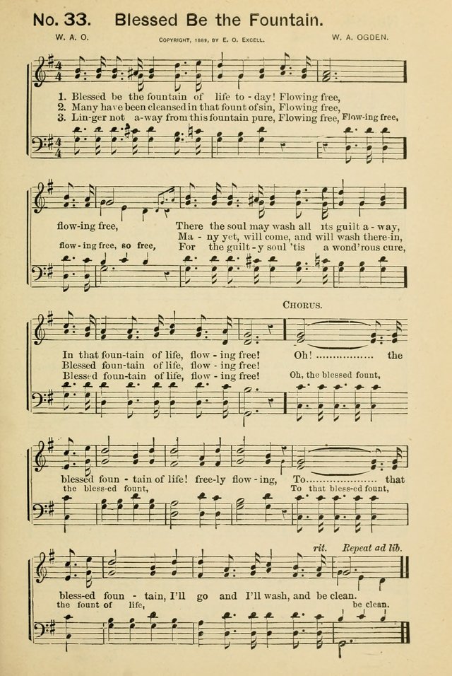 Excellent Songs: for the Church and Sunday School page 33
