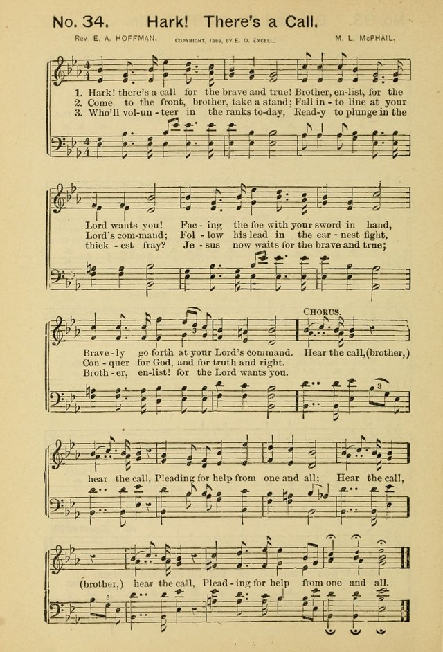 Excellent Songs: for the Church and Sunday School page 34