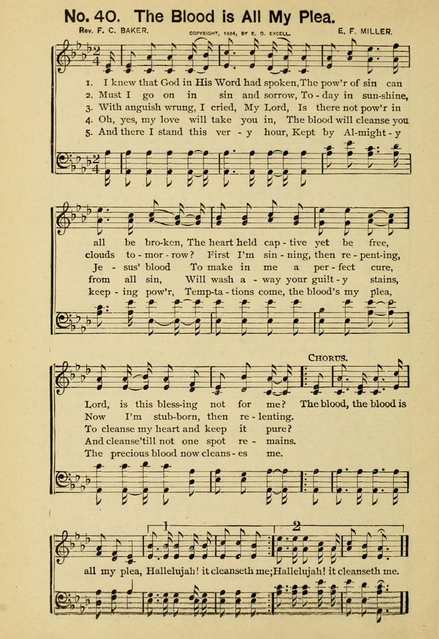 Excellent Songs: for the Church and Sunday School page 40