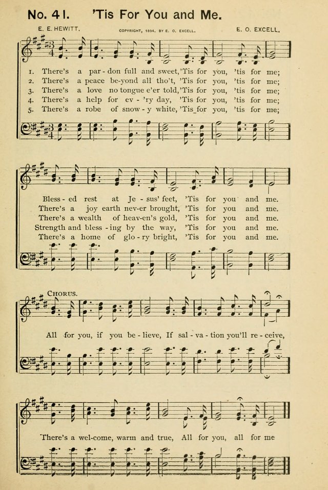 Excellent Songs: for the Church and Sunday School page 41