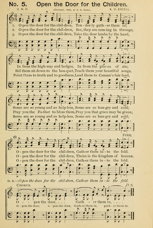 Excellent Songs: for the Church and Sunday School page 5