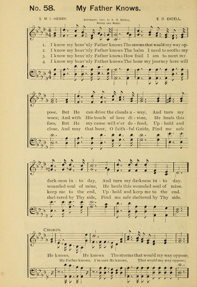 Excellent Songs: for the Church and Sunday School page 58