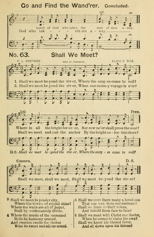 Excellent Songs: for the Church and Sunday School page 63