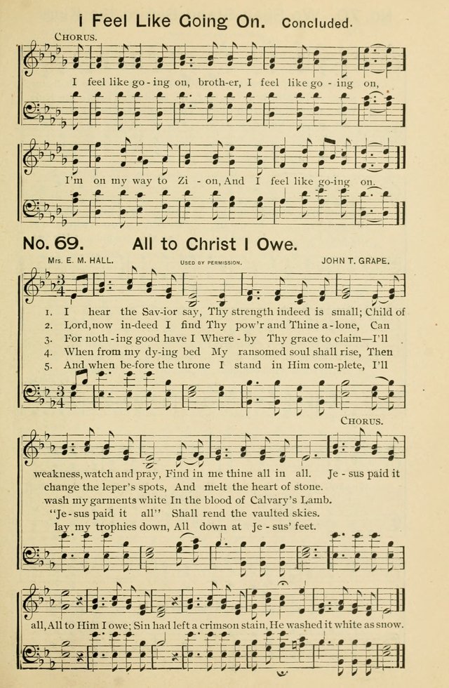 Excellent Songs: for the Church and Sunday School page 69