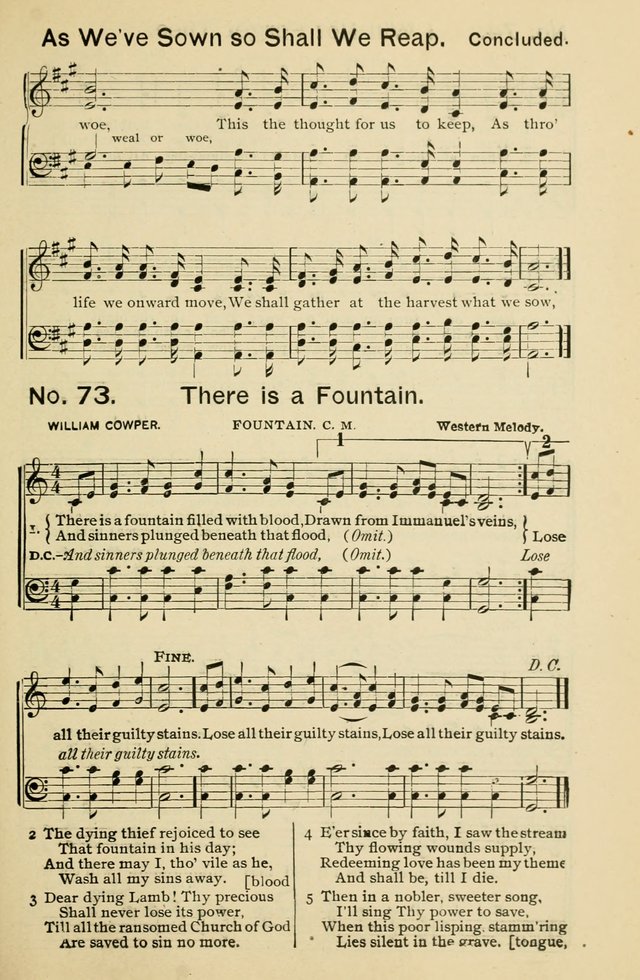Excellent Songs: for the Church and Sunday School page 73