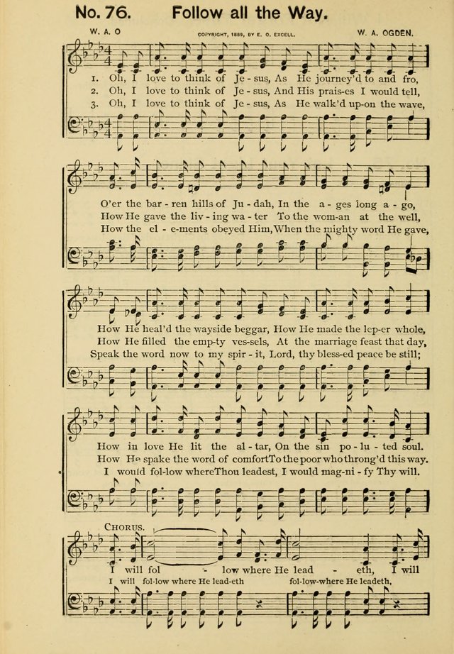 Excellent Songs: for the Church and Sunday School page 76
