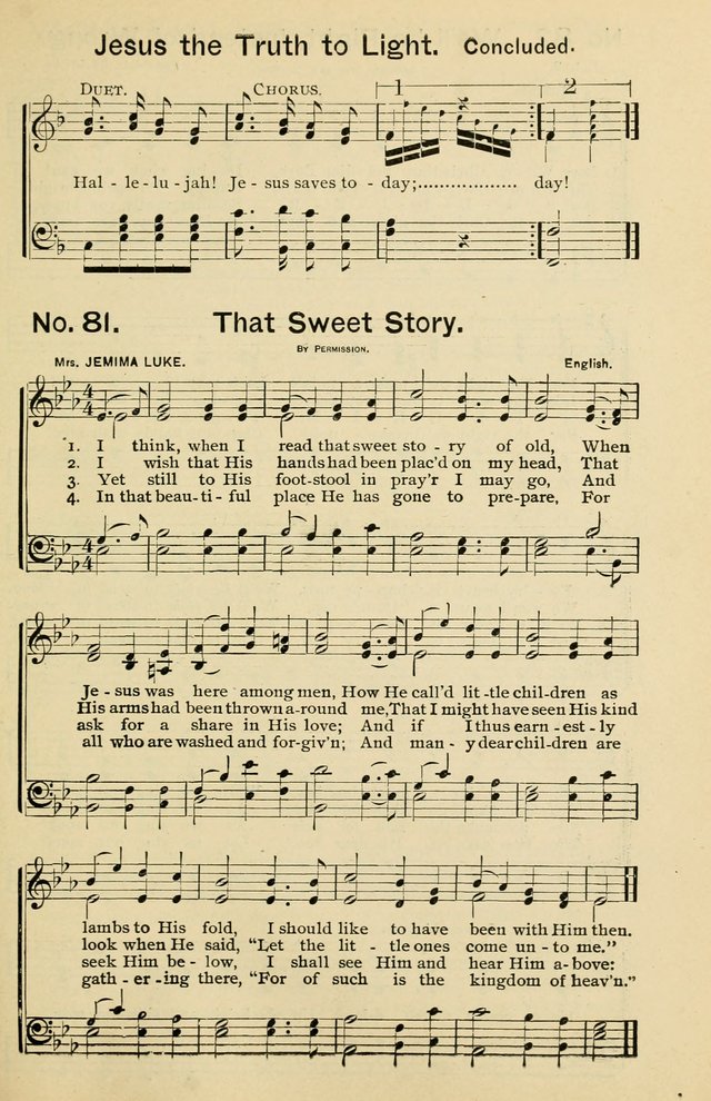 Excellent Songs: for the Church and Sunday School page 81
