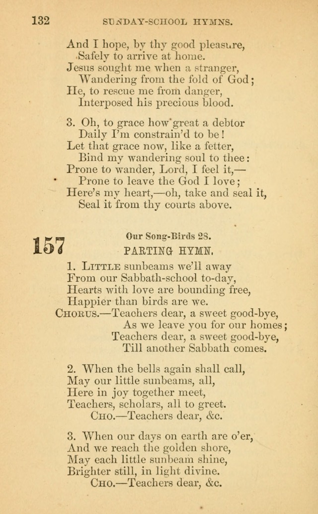 The Eclectic Sabbath School Hymn Book page 132