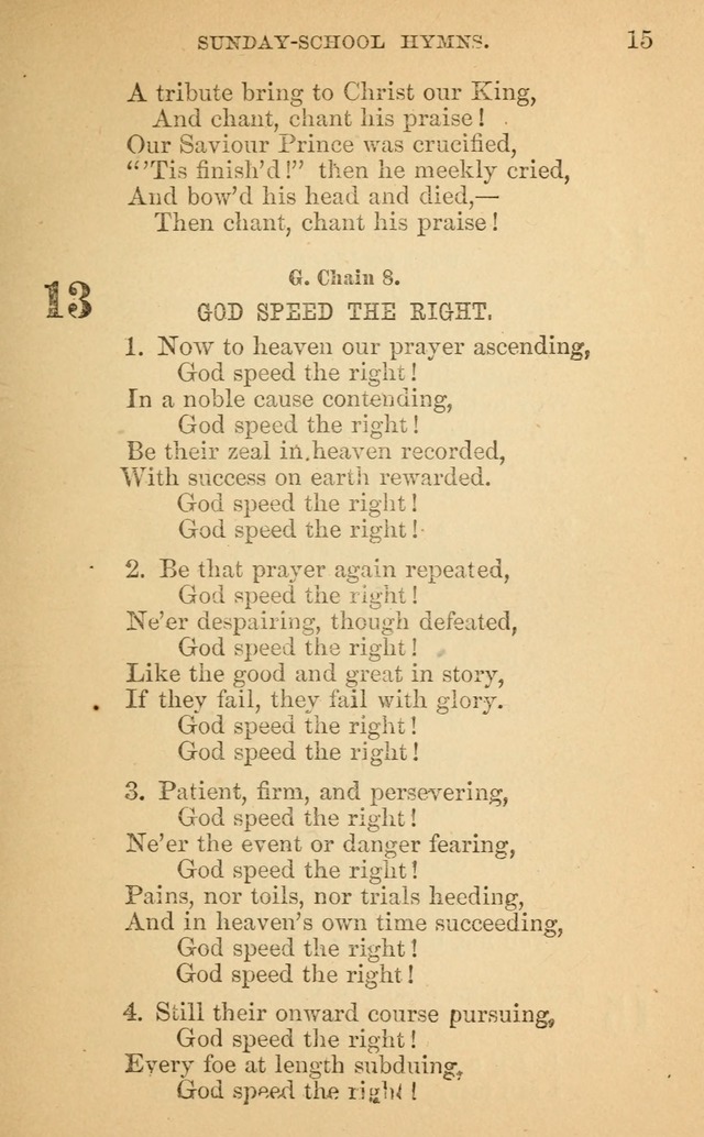 The Eclectic Sabbath School Hymn Book page 15