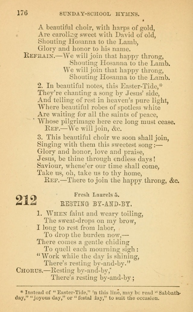 The Eclectic Sabbath School Hymn Book page 176