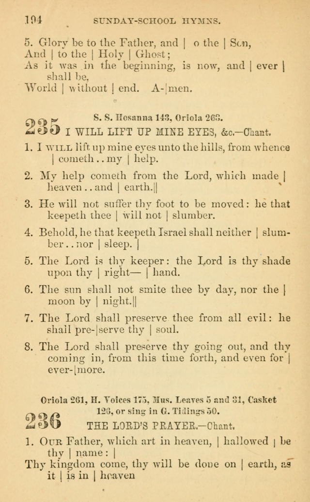 The Eclectic Sabbath School Hymn Book page 194