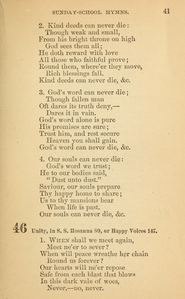 The Eclectic Sabbath School Hymn Book page 41