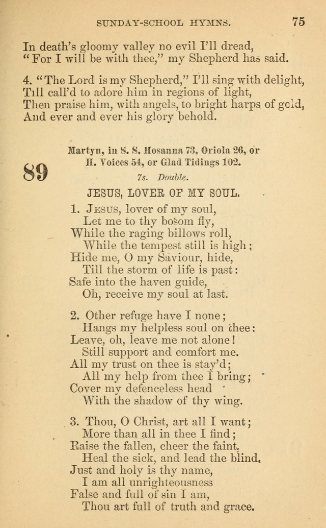 The Eclectic Sabbath School Hymn Book page 75