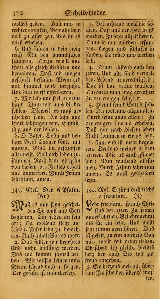 Ein Unpartheyisches Gesang-Buch: enthaltend geistreiche Lieder und Psalmen, zum allgemeinen Gebrauch des wahren Gottesdienstes auf begehren der Brüderschaft der Menoniten Gemeinen... page 450