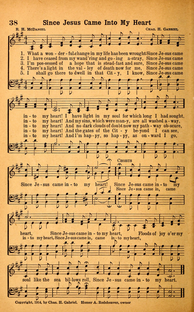 Evangel Songs page 38