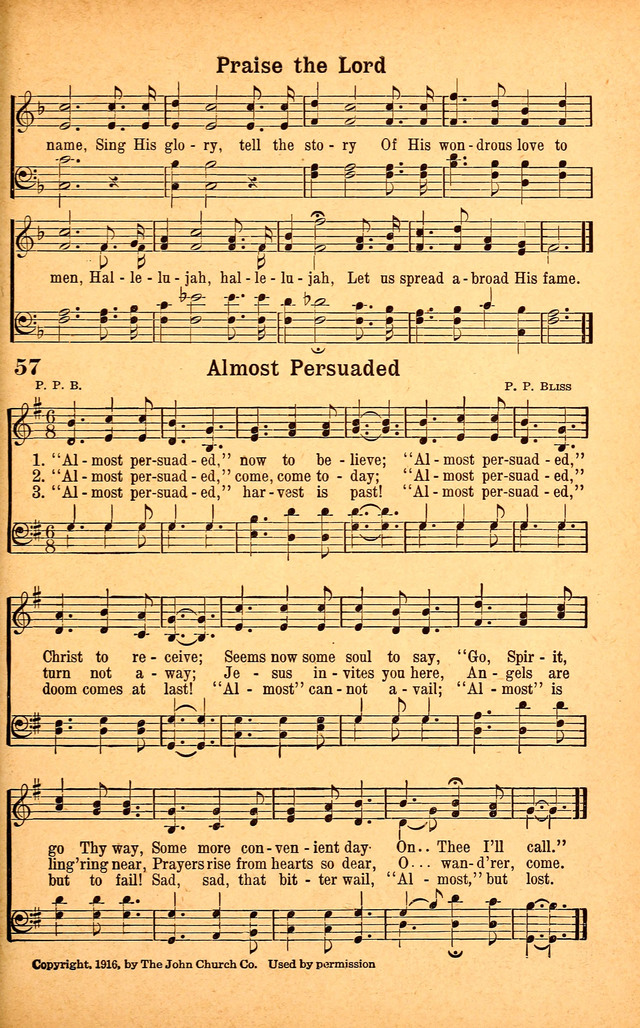 Evangel Songs page 57