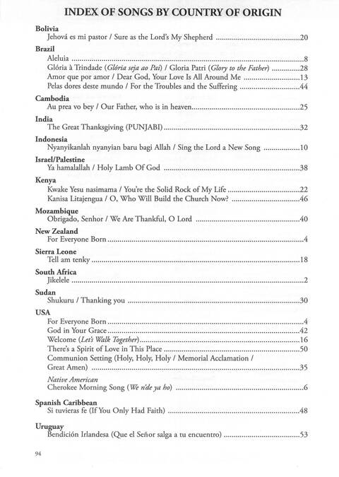 For Everyone Born: global songs for an emerging church page 93
