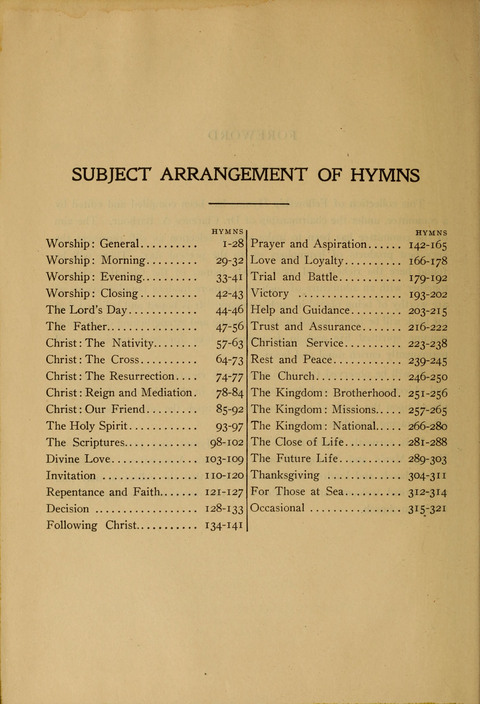 Fellowship Hymns page vii