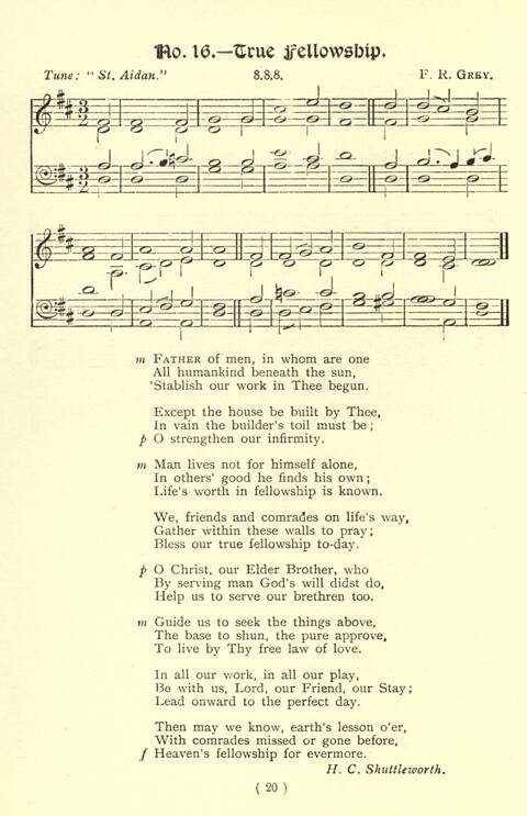 The Fellowship Hymn Book page 20