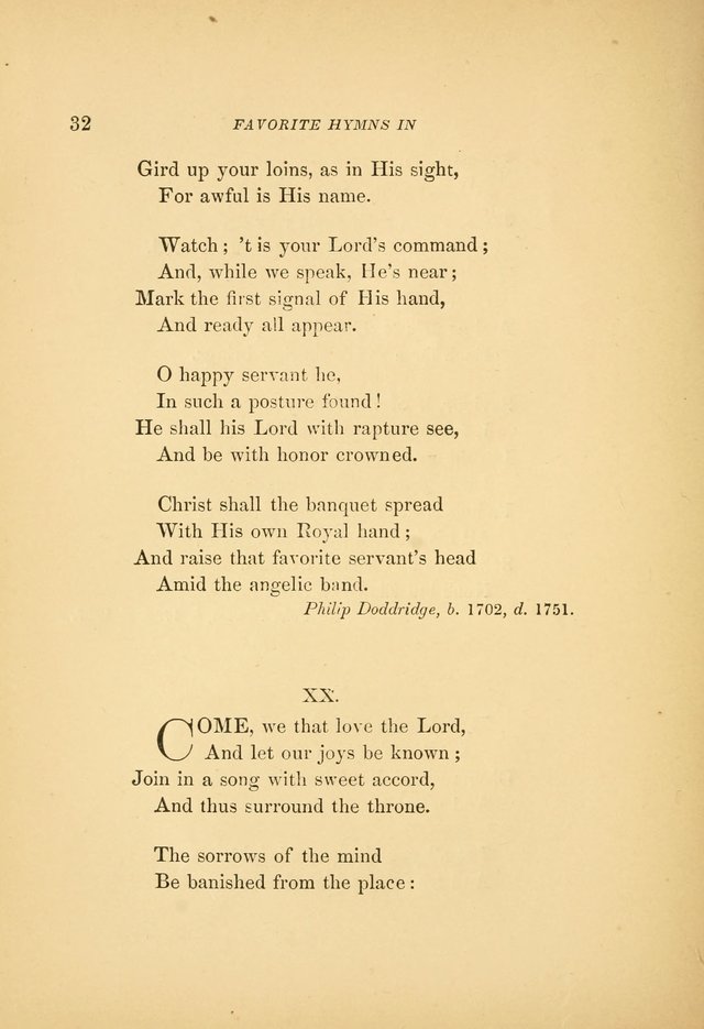 Favorite Hymns: in their original form page 32