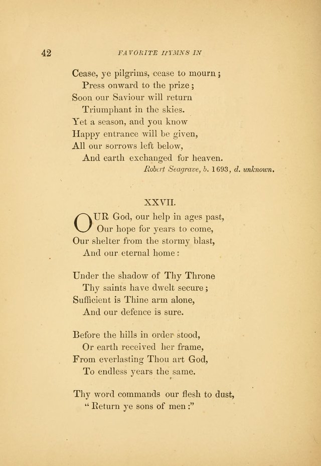 Favorite Hymns: in their original form page 42
