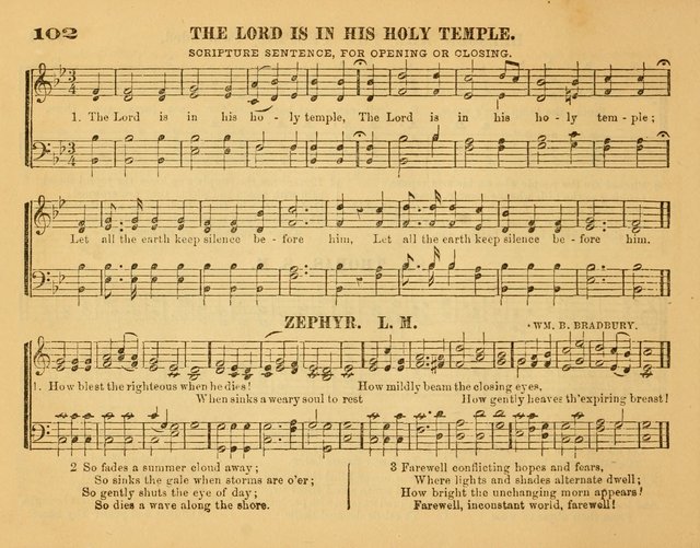 Fresh Laurels for the Sabbath School, A new and extensive collection of music and hymns. Prepared expressly for the Sabbath Schools, Etc. page 107
