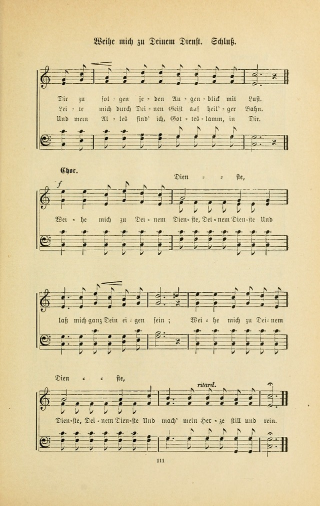 Frohe Lieder und Brüder-Harfe: eine Sammlung von Liedern für Sonntagschulen und Jugendvereine (Spezialle Aufl.) page 111