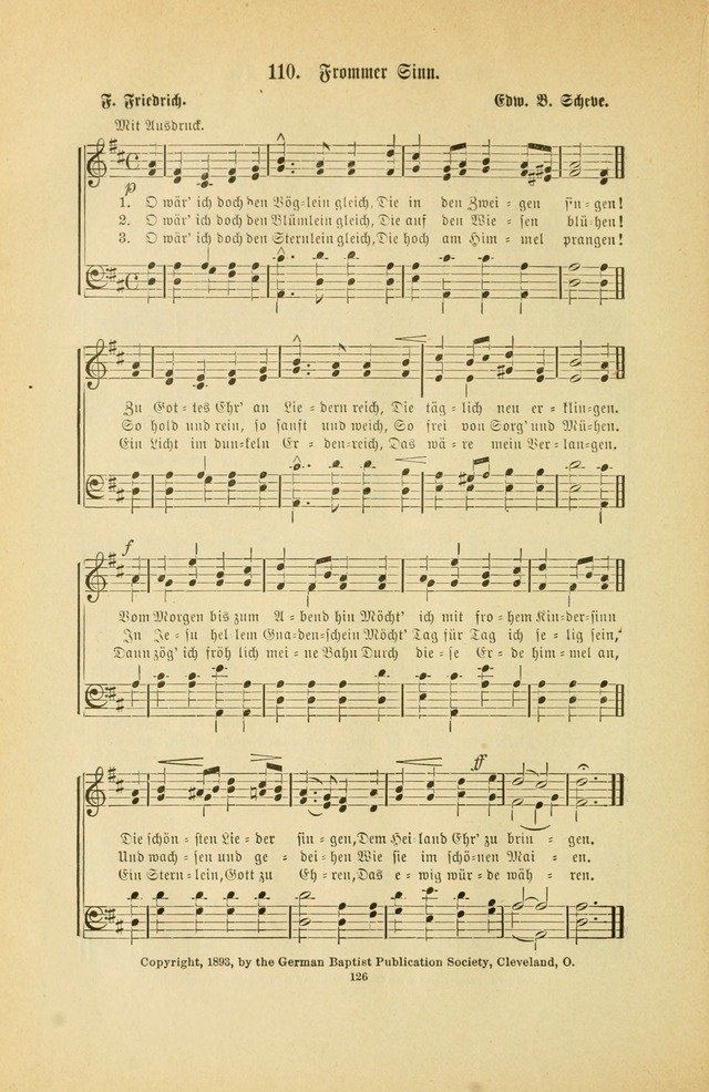 Frohe Lieder und Brüder-Harfe: eine Sammlung von Liedern für Sonntagschulen und Jugendvereine (Spezialle Aufl.) page 126