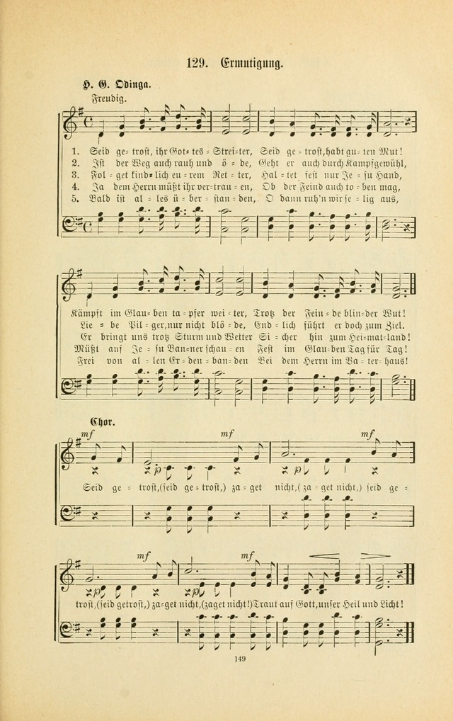 Frohe Lieder und Brüder-Harfe: eine Sammlung von Liedern für Sonntagschulen und Jugendvereine (Spezialle Aufl.) page 149