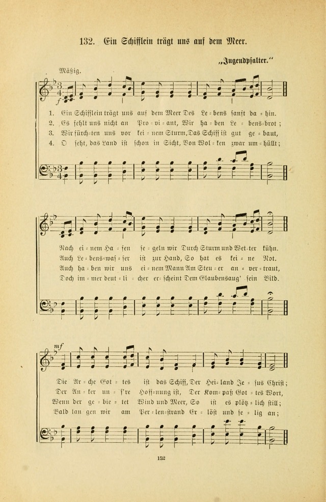 Frohe Lieder und Brüder-Harfe: eine Sammlung von Liedern für Sonntagschulen und Jugendvereine (Spezialle Aufl.) page 152
