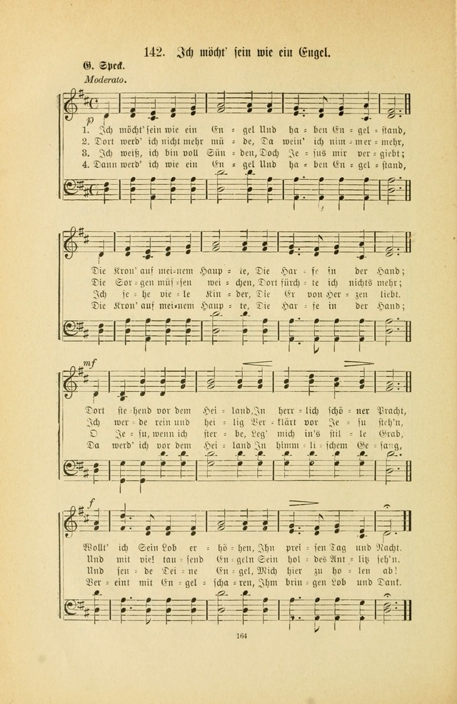 Frohe Lieder und Brüder-Harfe: eine Sammlung von Liedern für Sonntagschulen und Jugendvereine (Spezialle Aufl.) page 164