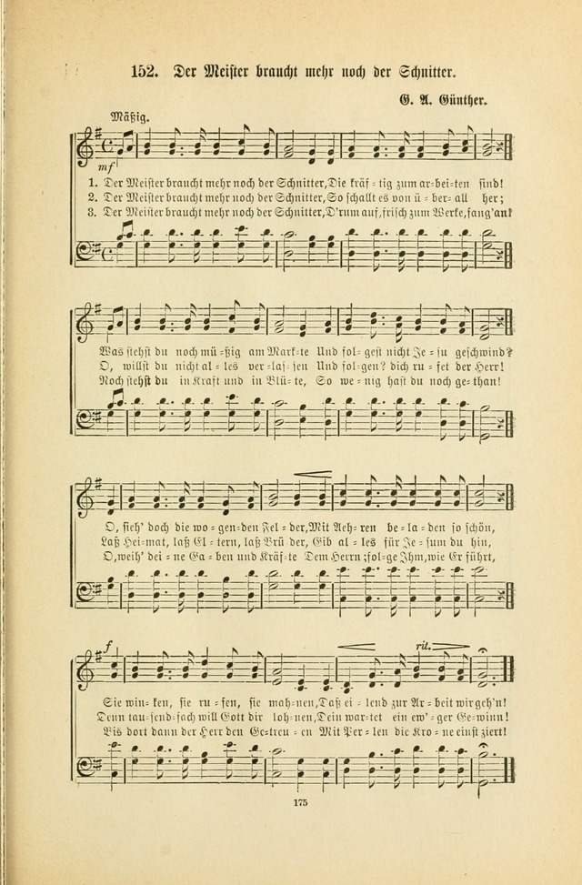 Frohe Lieder und Brüder-Harfe: eine Sammlung von Liedern für Sonntagschulen und Jugendvereine (Spezialle Aufl.) page 175